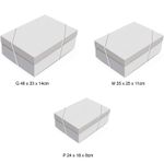 Caixa Retangular com Tampa Luxúria Ouro M 35x25x11cm - 10 Un