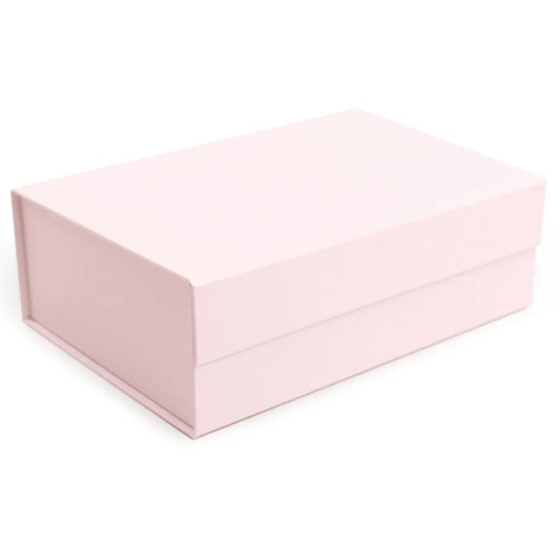 Caixa Rígida Dobrável Retangular com Ímã G Rosa Bebê 33,5x24,5x10cm - 5 Un