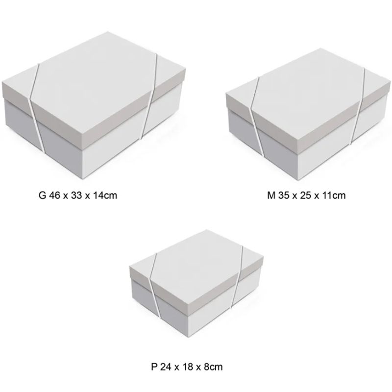 Caixa Retangular com Tampa Luxúria Ouro G 46x33x14cm - 10 Un