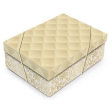 Caixa Retangular com Tampa Luxúria Ouro G 46x33x14cm - 10 Un
