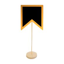 Lousa para Personalizar Bandeirinha Laranja com Apoio - 25cm - 1 unidade - Rizzo