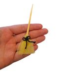 Pick Decorativo - Mini Vassoura de Tule Amarelo - 11cm - 10 unidades - Rizzo