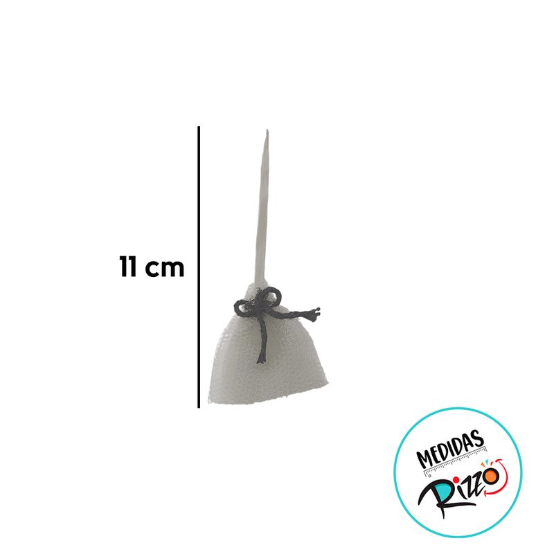 Pick Decorativo - Mini Vassoura de Tule Amarelo - 11cm - 10 unidades - Rizzo