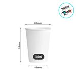 Copo de Papel Biodegradável 180ml - Branco - 50 unidades - Rizzo