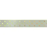 Fita Decorativa Cetim Estampado Poá 15mmx30m Mint - 1 Un
