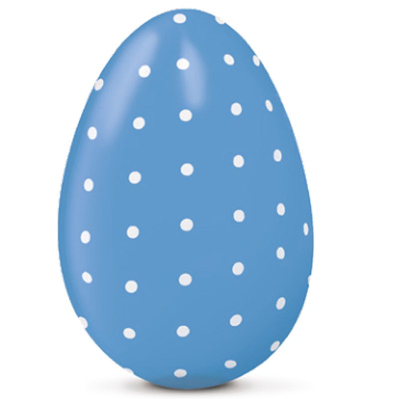 Folha Chumbo Poá 10x9,7cm Azul/Branco - 300 Un