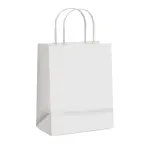 Sacola de Papel PP 16x12x7cm Liso Branco - 10 Un