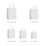 Sacola de Papel PP 16x12x7cm Liso Branco - 10 Un
