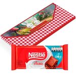 Lembrancinha de Páscoa - Kit Caixa Doce Cartinha Contos de Páscoa c/ Barra de Chocolate Nestlé Classic 80g - 1 Un