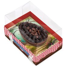 Caixa Horizonte Para 1 Meio Ovo 100/150g 14x11x6cm Cont Páscoa - 6 Un