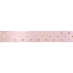 Fita Decorativa Cetim Estampado Poá 38mmx30m Quartzo - 1 Un