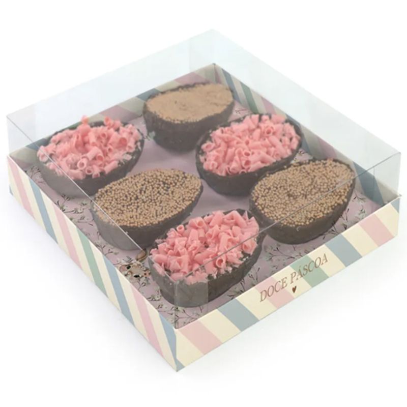 Caixa Degustação Para 4 Mini Ovos 100g Doce Páscoa - 6 Un