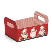 Caixote de Cartão Charm Natalino P 16x10,5x4,5cm - 10 Un