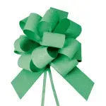 Laço Pronto Glitter 18mm Liso Verde - 10 Un