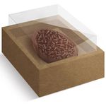 Caixa New Moldura Para Um Meio Ovo 250g Kraft - 10 Un