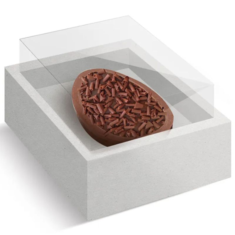 Caixa New Moldura Para Um Meio Ovo 350g Branco - 10 Un