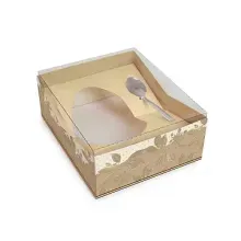 Caixa Meio Ovo de Colher Sabor 350g Ouro/Kraft - 12 Un