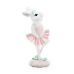 Coelho Decorativo de Resina Bailarina 20x9x8cm - 1 Un