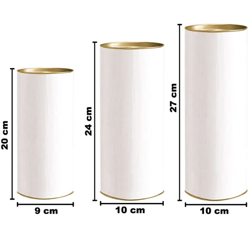Lata Para Presente Rígida Sortido de Natal G 10x27cm - 6 Un
