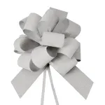 Laço Pronto Glitter 30mm Liso Prata - 10 Un