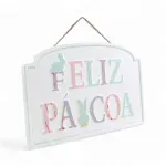 Quadro Decorativo Feliz Páscoa Para Pendurar Clr - 1 Un
