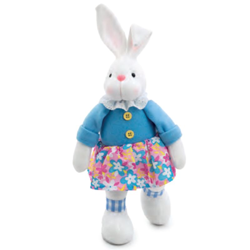 Coelha Decorativa de Tecido em Pé Saia Florida B.Split P 45cm - 1 Un