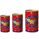 Lata Para Ovo 500g Páscoa Mulher Maravilha 22x12,5cm - 12 Un
