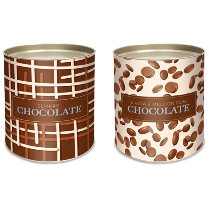 Lata Para Ovo Rígida 500g Páscoa Cobertura Composê 12,5x22cm - 12 Un