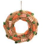 Guirlanda Decorativa com Cenouras Verde/Laranja 28cm Fondant - 1 Un