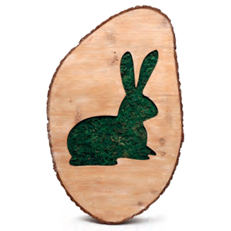 Quadro Decorativo MDF Coelho Easter Wishes 50x30cm - 1 Un
