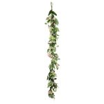 Galho Longo com Flores e Ovos Fondant 68cm Verde Escuro/Rosa - 1 Un