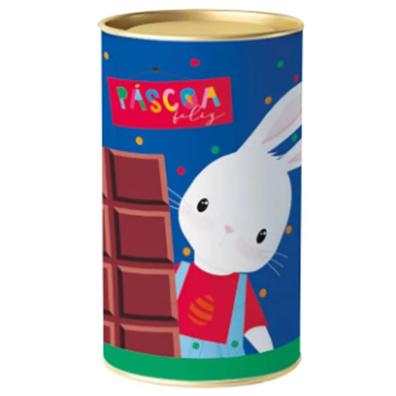Lata Para Ovo 500g Páscoa Brilho Azul 22x12,5cm - 12 Un