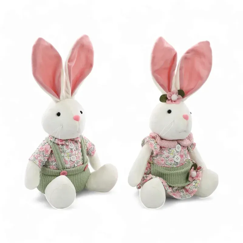 Coelho Decorativo de Tecido Floral Sortido Sucrée 31cm - 2 Un