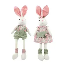 Coelho Decorativo de Tecido Floral Sortido Sucrée 53cm - 2 Un