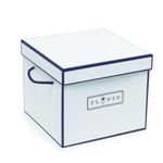 Caixa com Alça Flower Branco 20x20x19cm - 1 Un