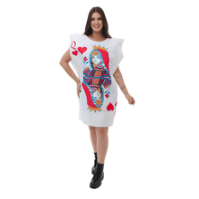 Fantasia Dama de Copas Adulto Look Divertido Baralho Criativo