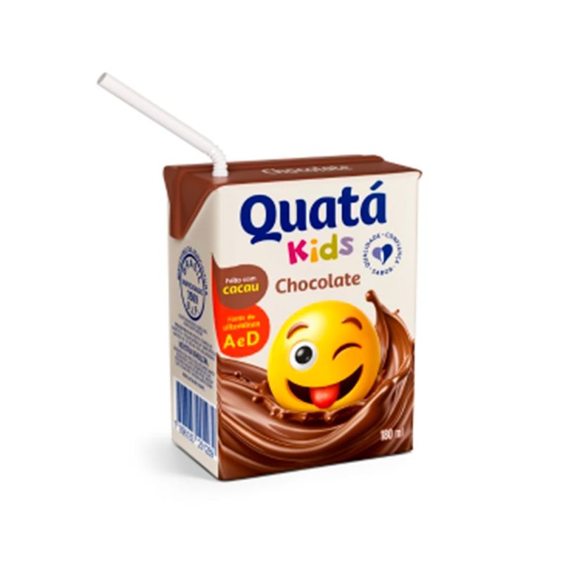Bebida Láctea Chocolate Quatá Kids 180ml c/27 - Quatá