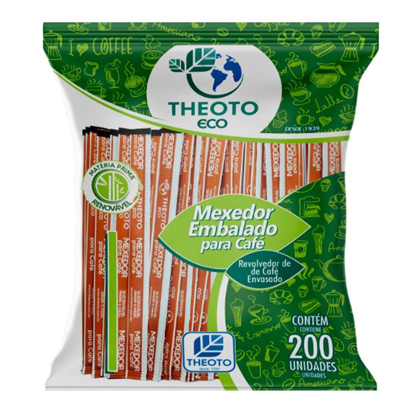 Mexedor Bambu para Café Embalado c/200 - Theoto