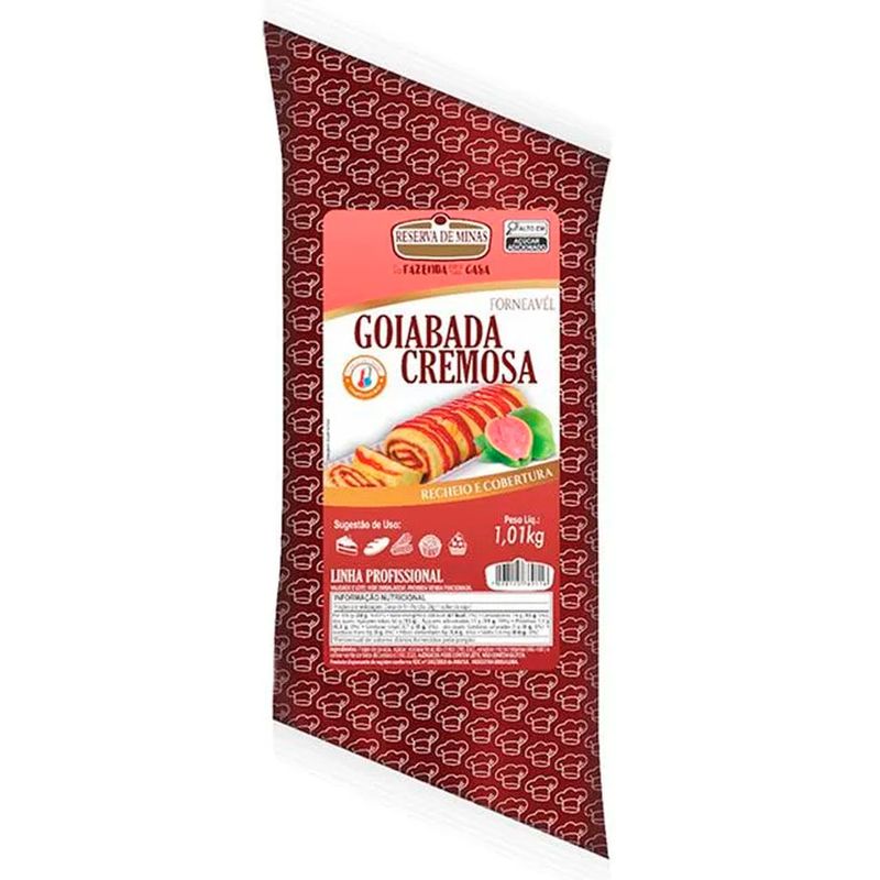 Recheio e Cobertura Forneável Bisnaga Goiabada Cremosa 1,01kg - Reserva de Minas