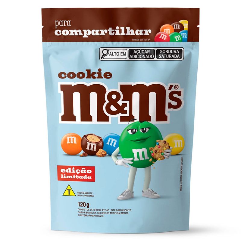 Confeito Chocolate M&Ms Cookie 120g - Mars