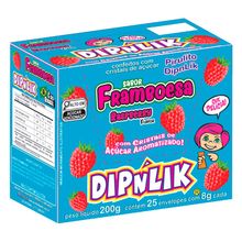 Pirulito com Açúcar Framboesa c/25 - Dipnlik