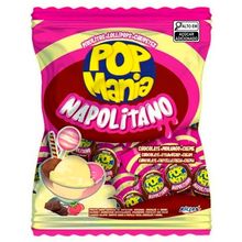 Pirulito Pop Mania Napolitano 500g - Riclan