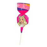 Pirulito Pop Mania Barbie Framboesa Recheio Mastigável 500g - Riclan