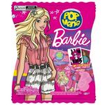 Pirulito Pop Mania Barbie Framboesa Recheio Mastigável 500g - Riclan