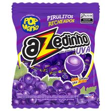 Pirulito Pop Mania Azedinho Uva Recheio Mastigável 500g - Riclan