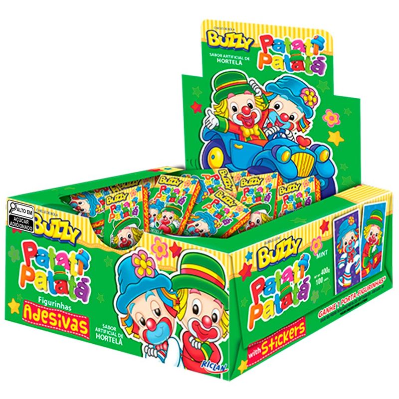 Chiclete Buzzy Patati Patatá Hortelã c/90 - Riclan