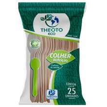 Colher Refeição Madeira c/25 - Theoto