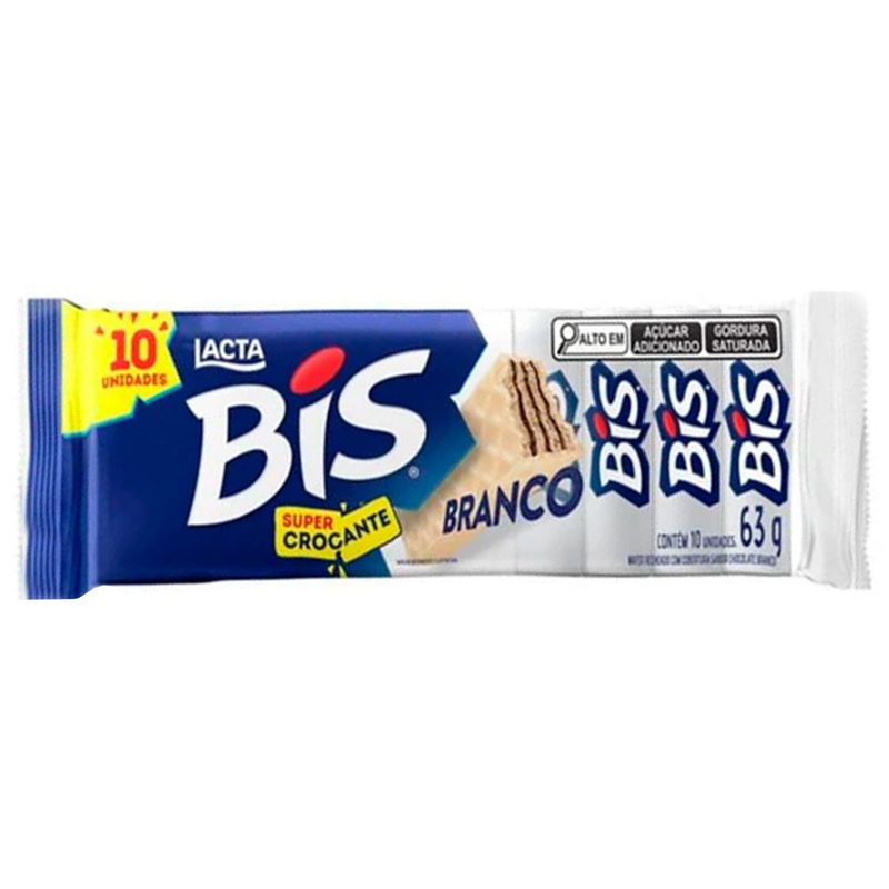 Chocolate Bis Branco Laka c/10 - Lacta