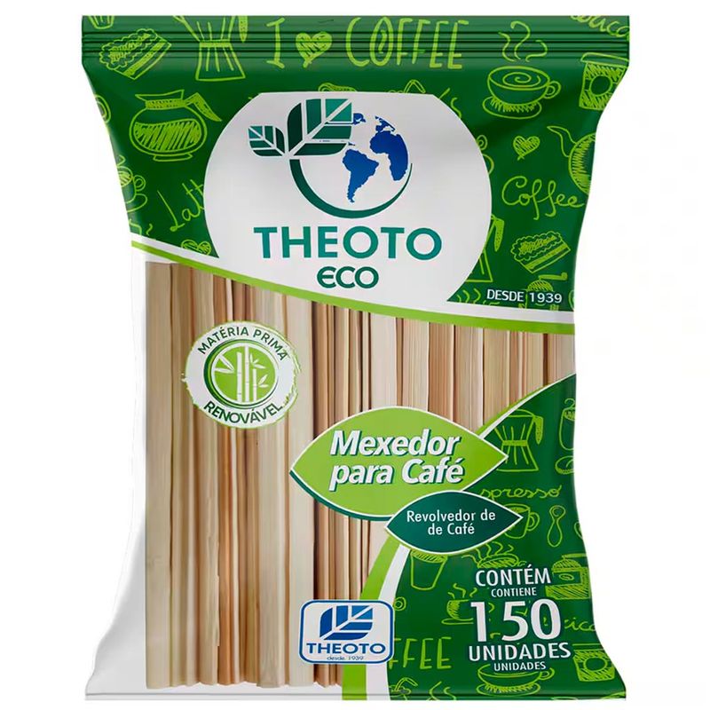 Mexedor para Café Bambu 9cm c/150 - Theoto