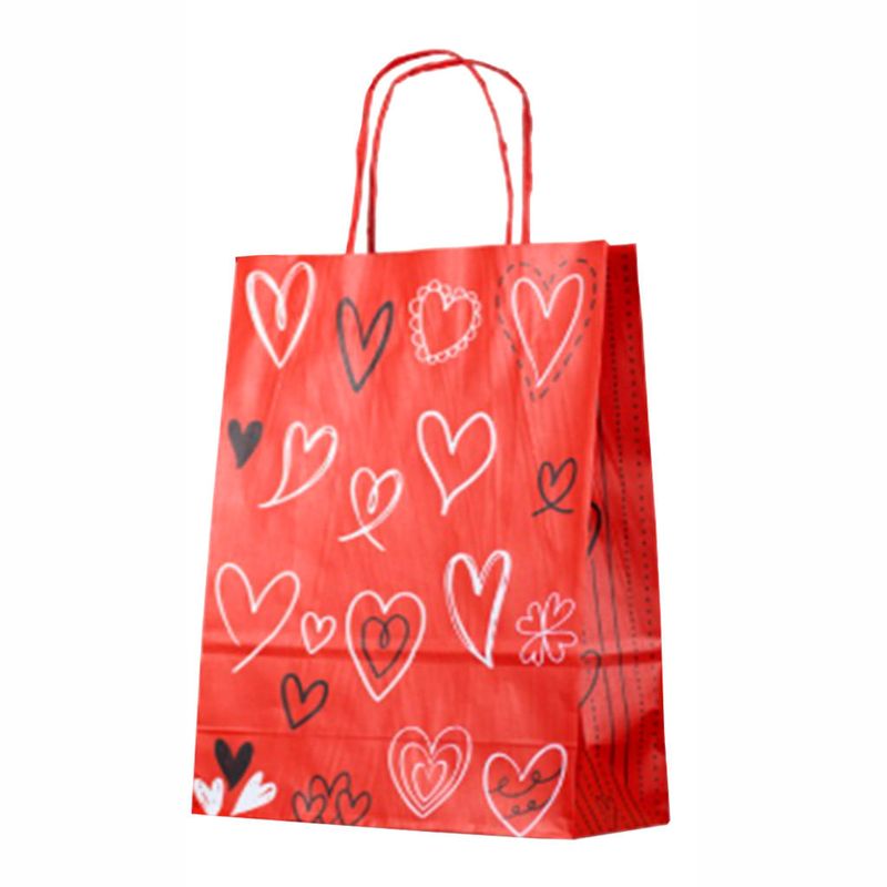 Sacola Kraft Amore M 17,5x8,5x21,5cm - LC Embalagens